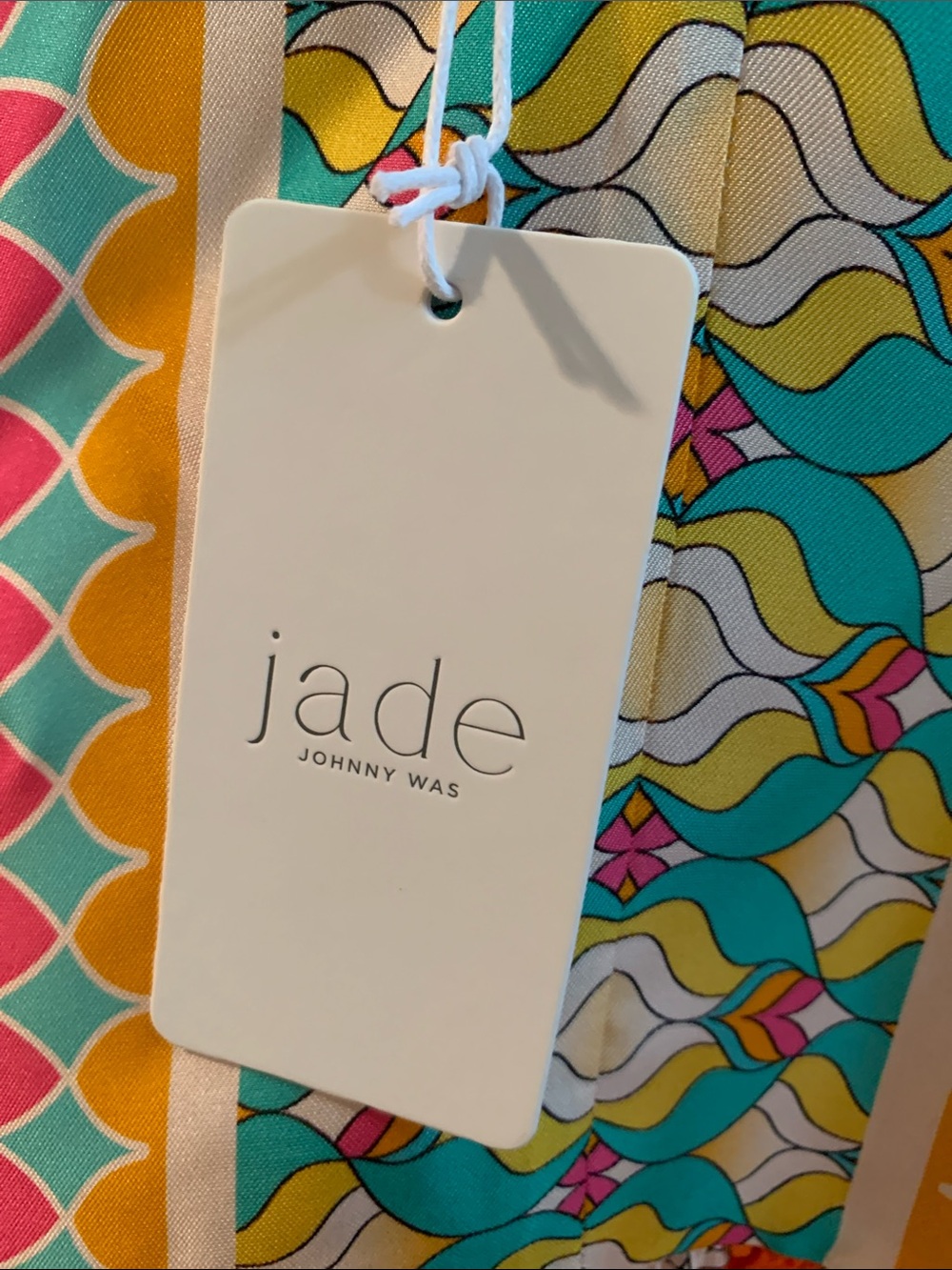 Johnny Was Jade Barbara Mini Dress Prismatic Dream in Pink, Teal & Orange NWT - Picture 3 of 9